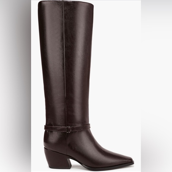 Franco Sarto Dark Brown Heeled Boots - Picture 2 of 9